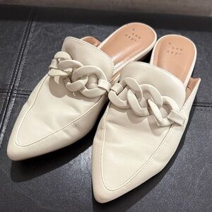 A New Day Women's White Chain Mules